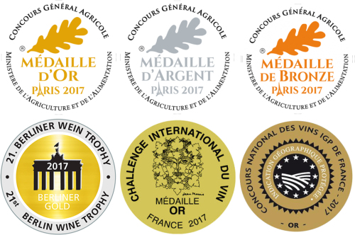 Nos médailles aux concours 2017